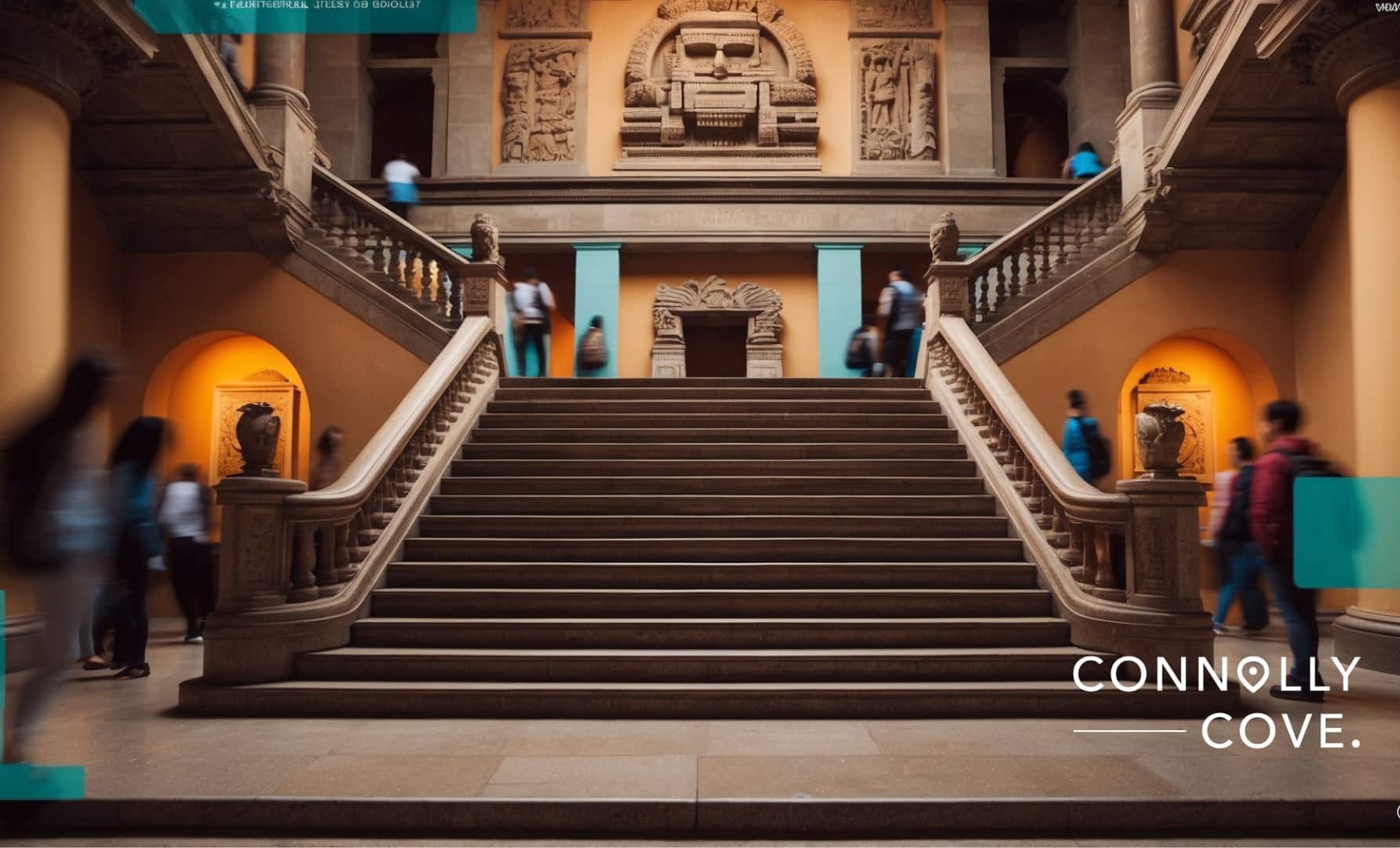 "Exterior view of the Museo Nacional de Antropología in Mexico City, featured in the ultimate visitor's guide for cultural explorers."