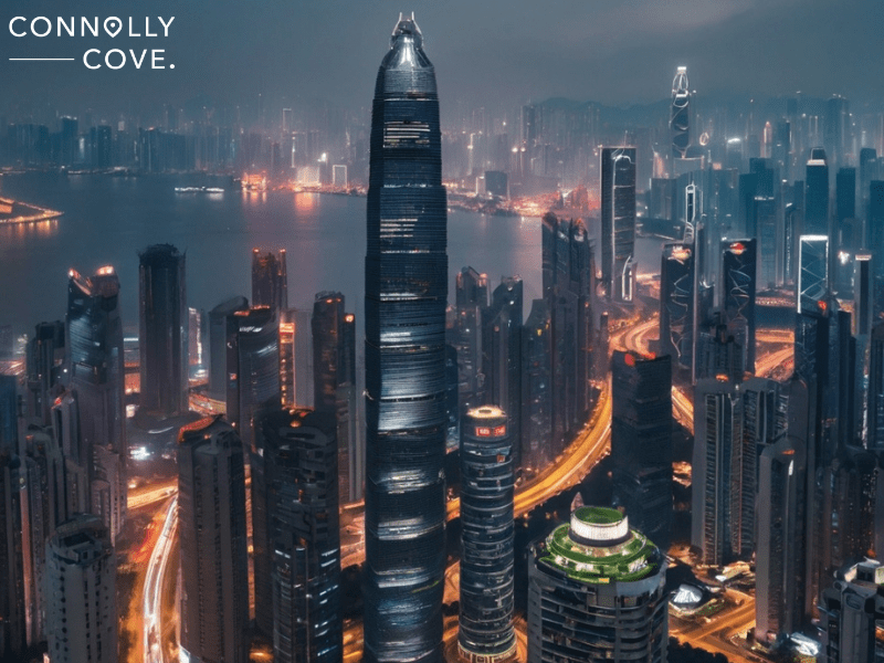 Shenzhen

A nighttime cityscape of Shenzhen features tall skyscrapers with illuminated windows and streets, overlooking a river. The "Connolly Cove" logo is in the top left corner.