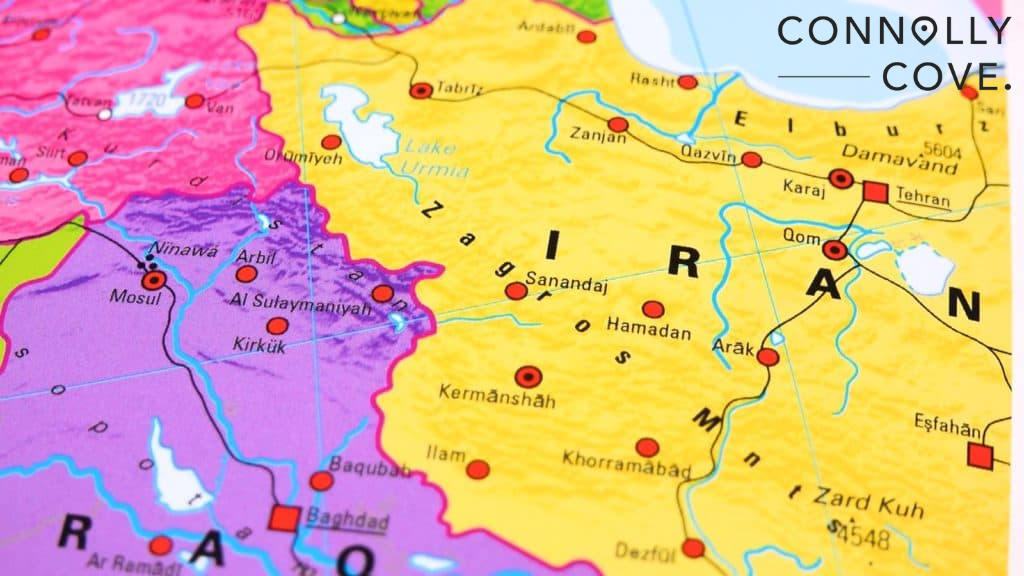 Iran on the Map West Asia Region