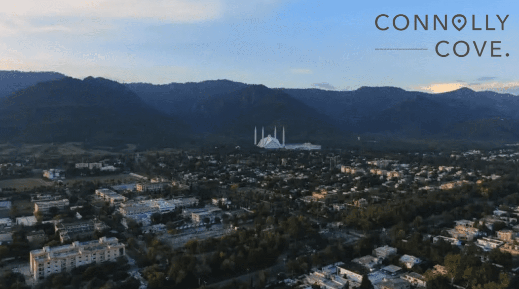 Islamabad with Faisal Mosque in the background