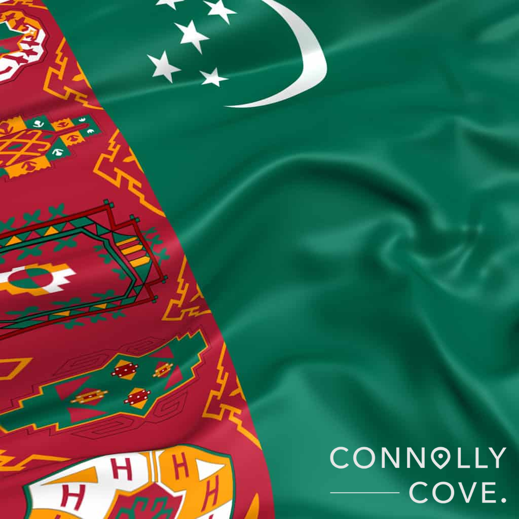 Turkmenistan Flag Central Asia