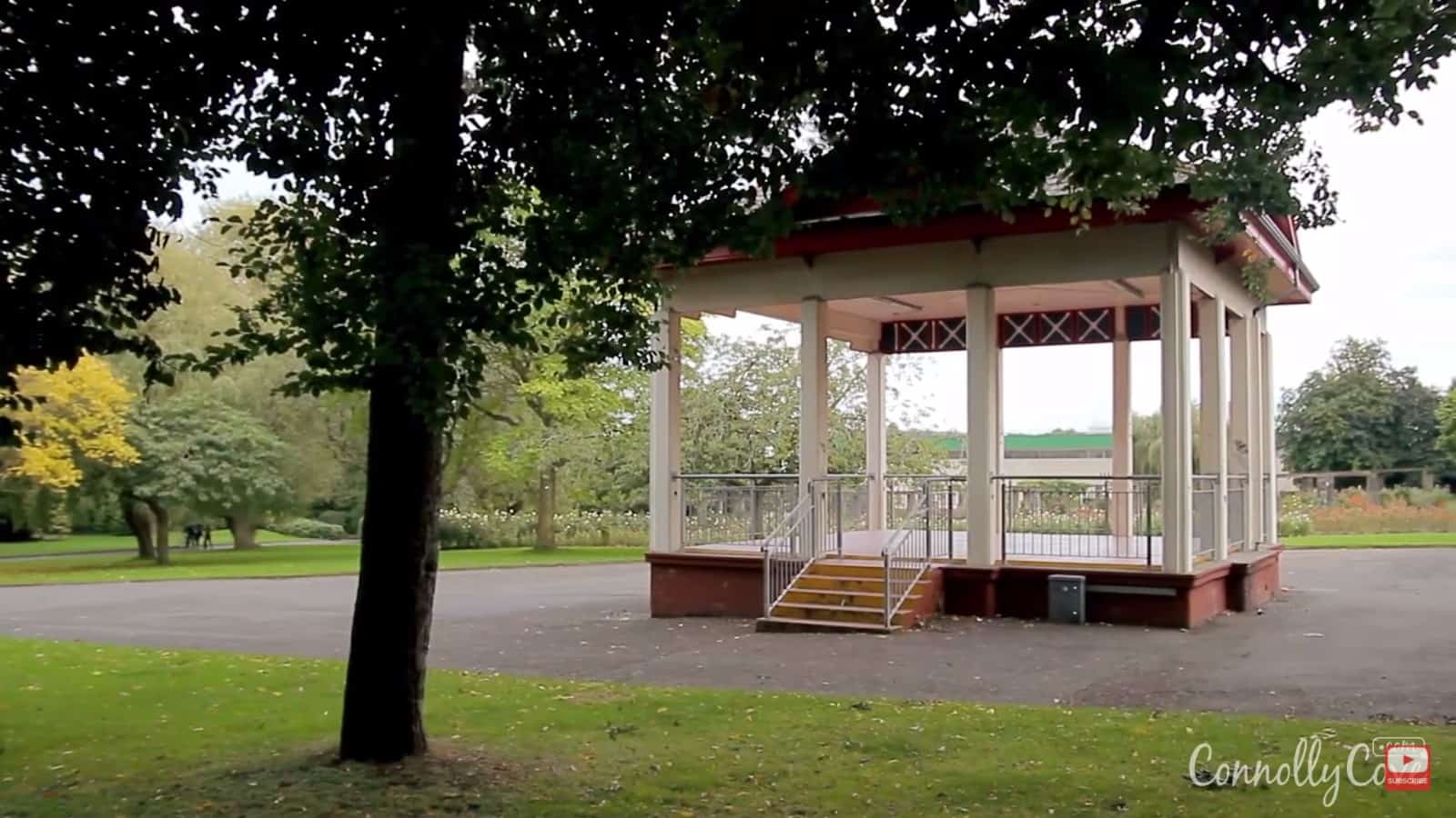 A gazebo in the Botanic Gardens of Belfast