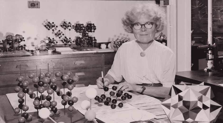 Dame Kathleen conducting research