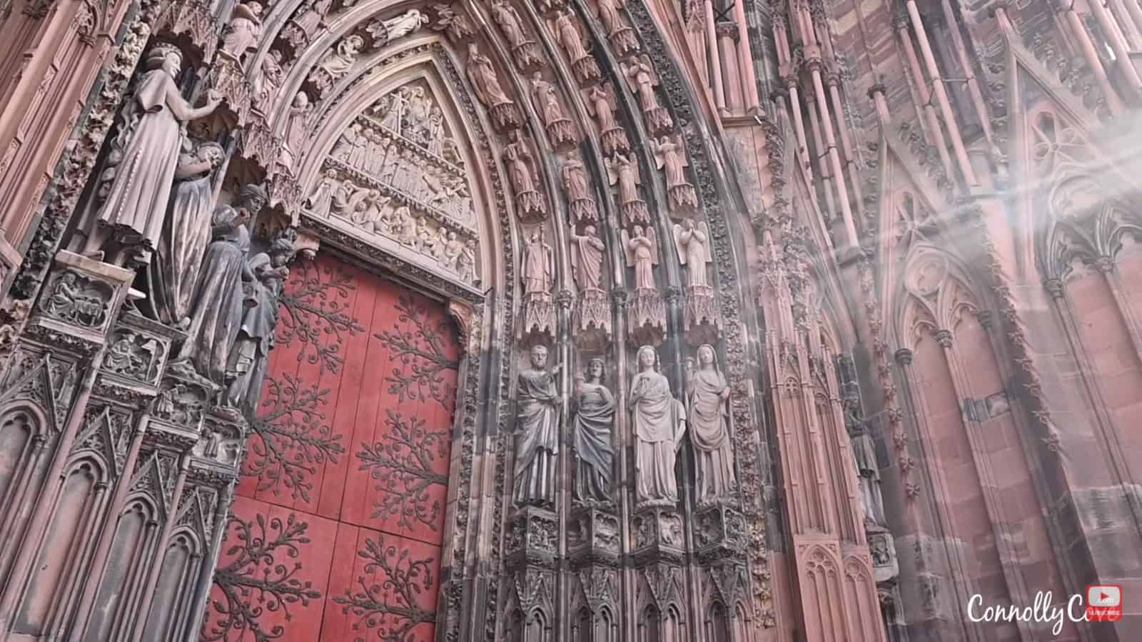 Details of the facade of Notre-dame de Strasbourg