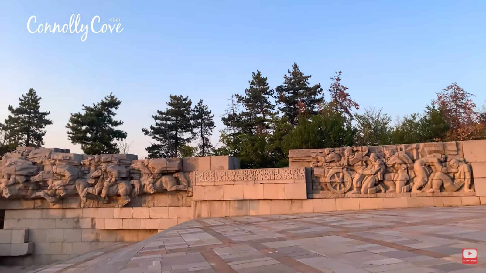 Granite figures on the Apriltsi Memorial Complex in Panagyurishte