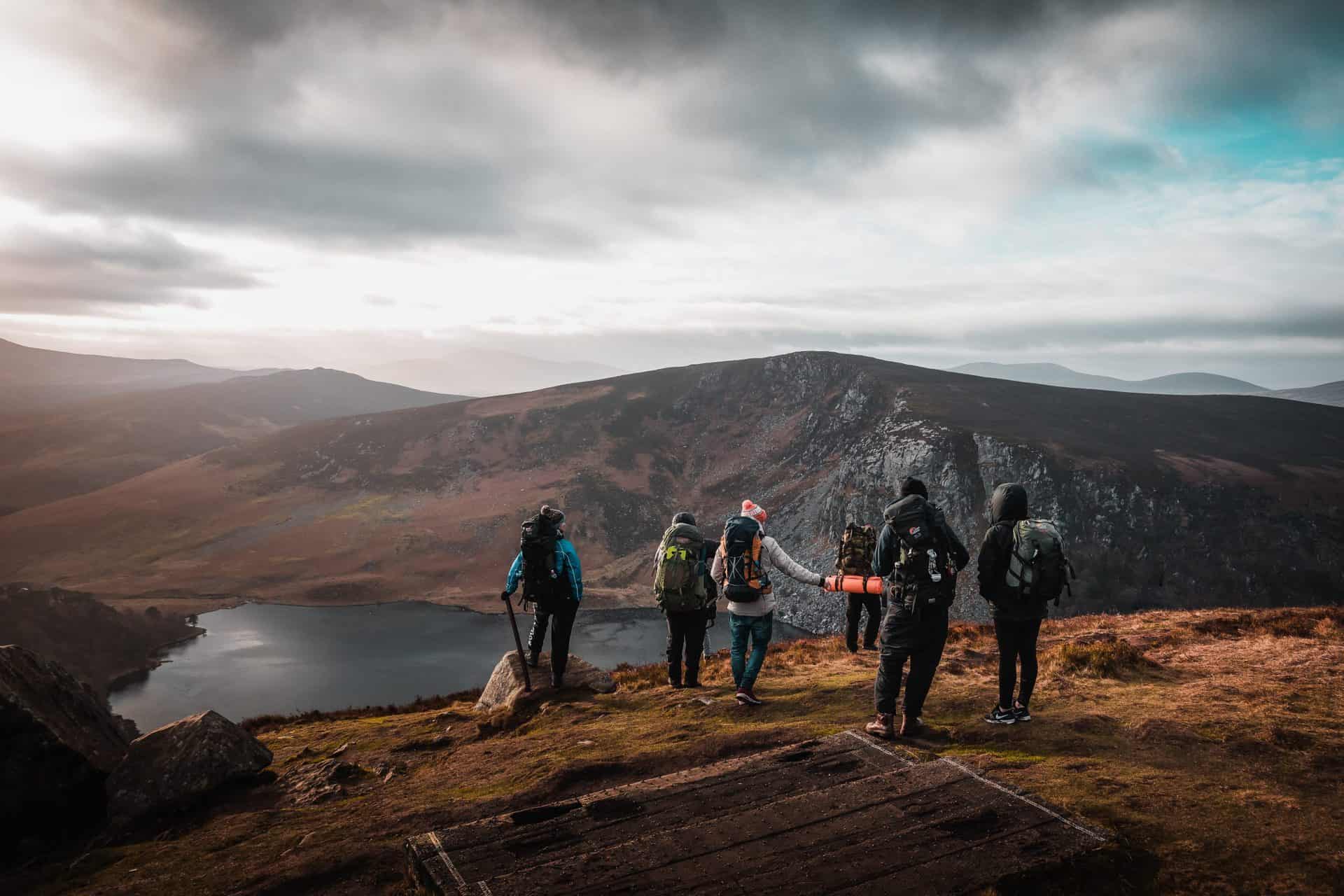 Hikers admiring the view in Dublin Ireland