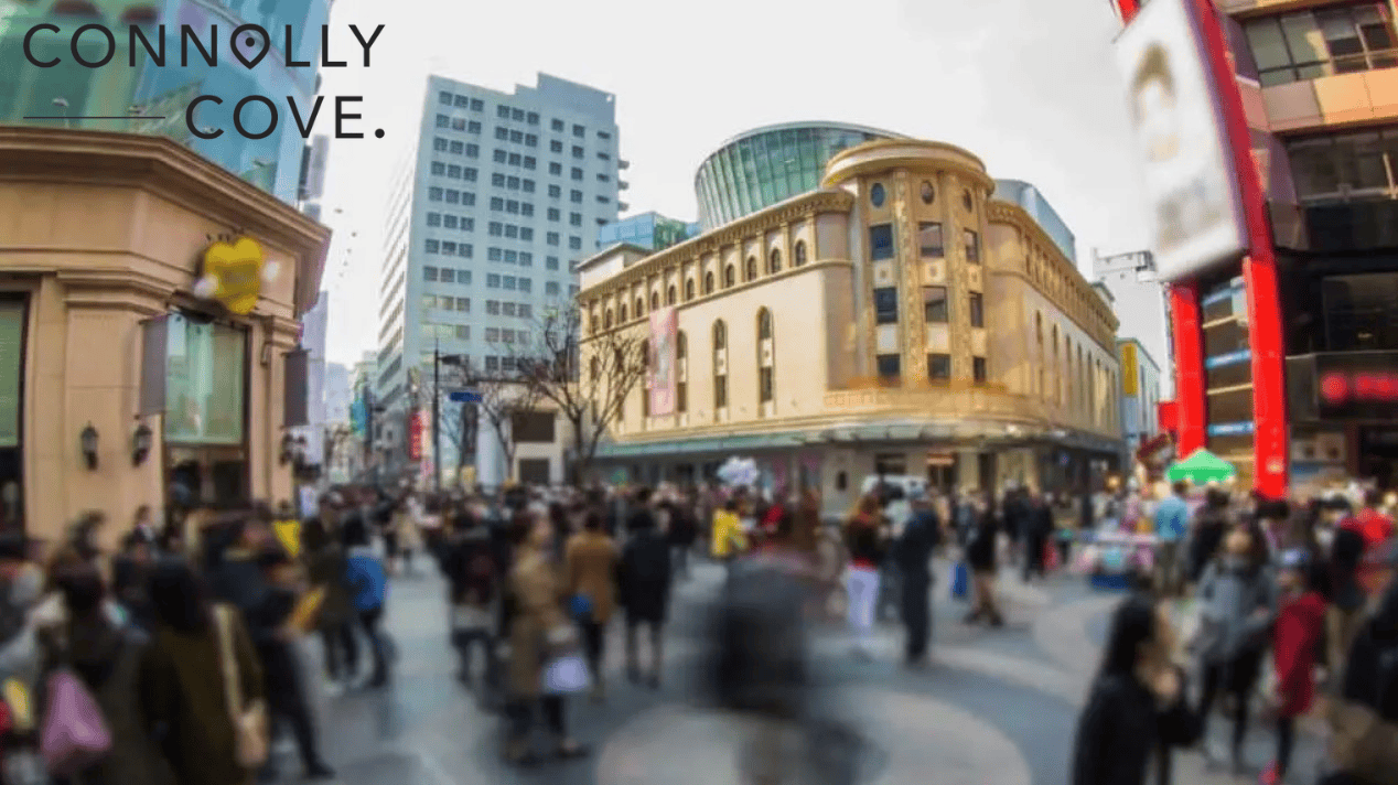 Myeong Dong in Seoul South Korea