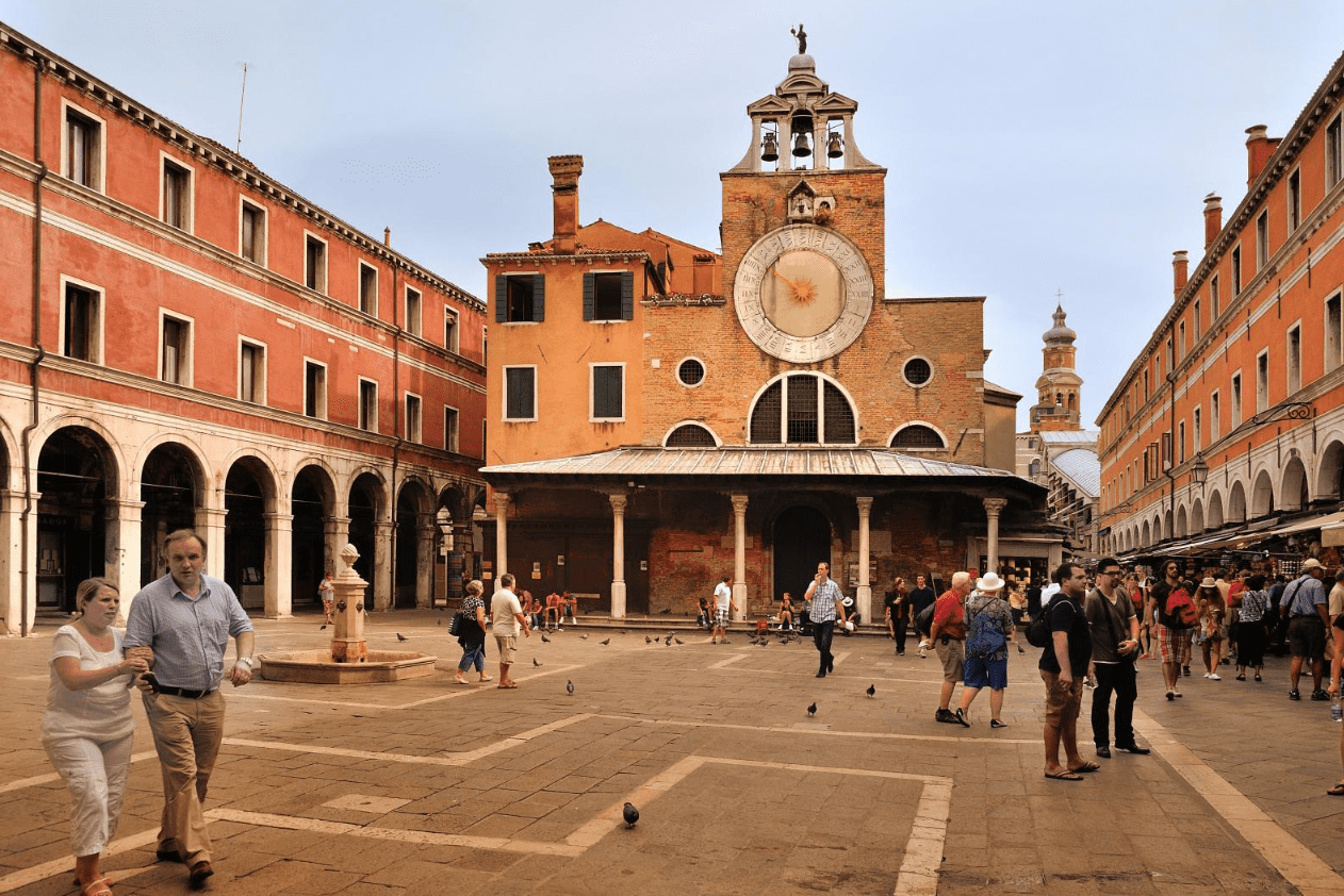 The exterior of San Giacomo di Rialto in Venice