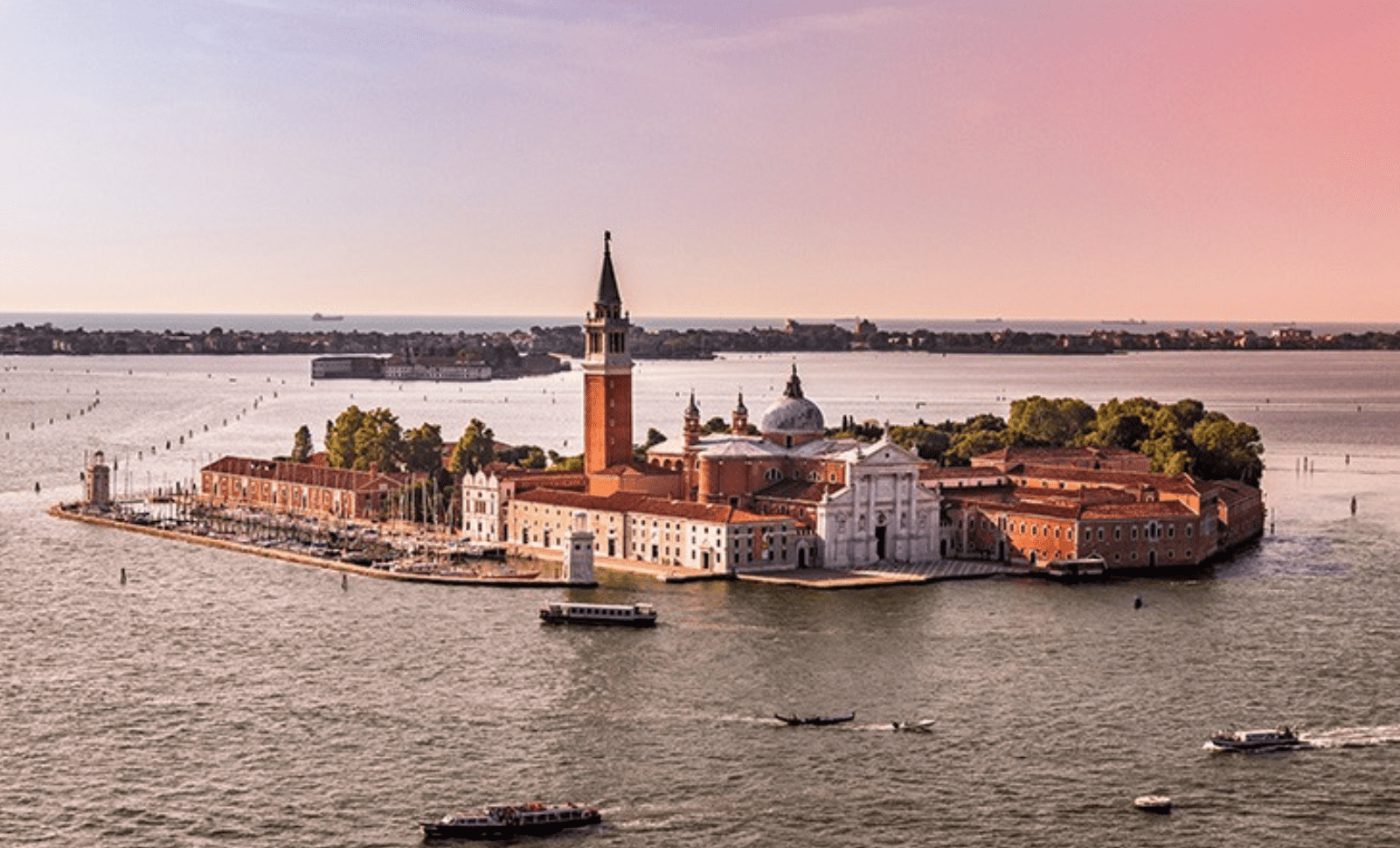 San Giorgio Maggioreis at sunset in Venice