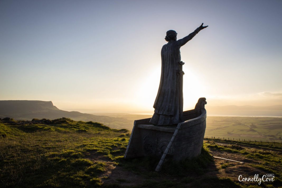 Statue of Manannán mac Lir-Gortmore Viewing Point on Binevenagh Mountain - Limavady - County Derry/Londonderry