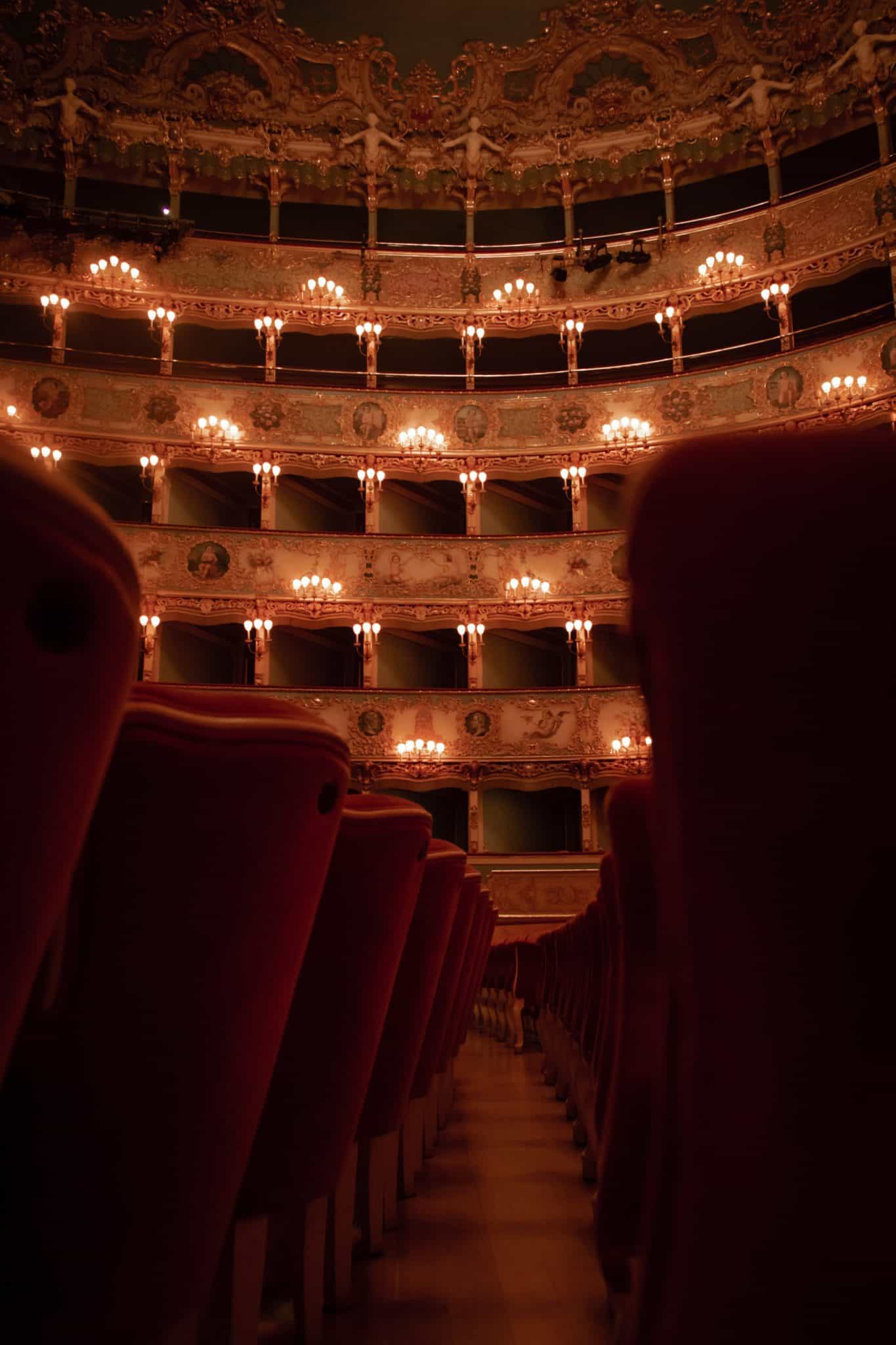 The interior Teatro La Fenice in Venice