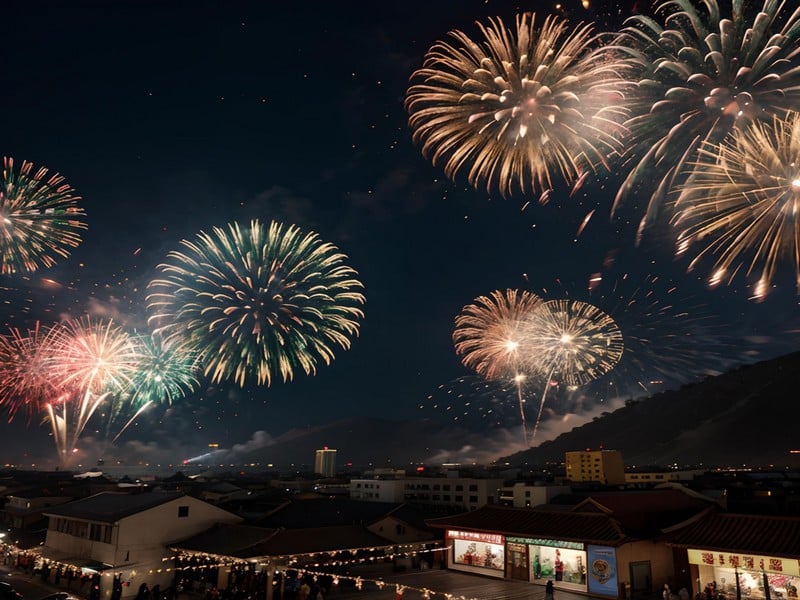 The Art and Science of Fireworks, amazing firewok display in the night sky