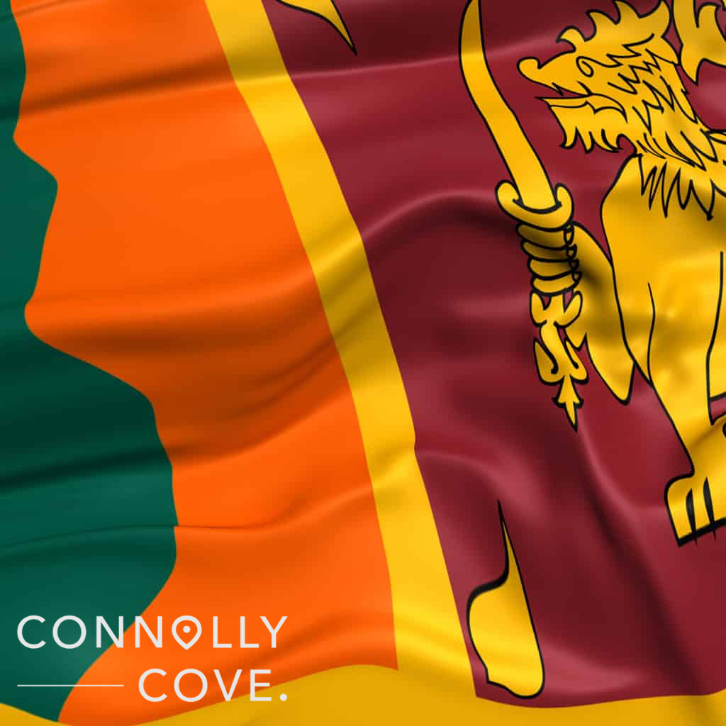 The flag of Sri Lanka