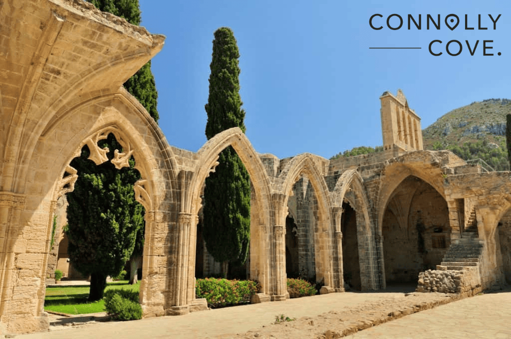The ruins of Bellapais Abbey in Cyprus Asia