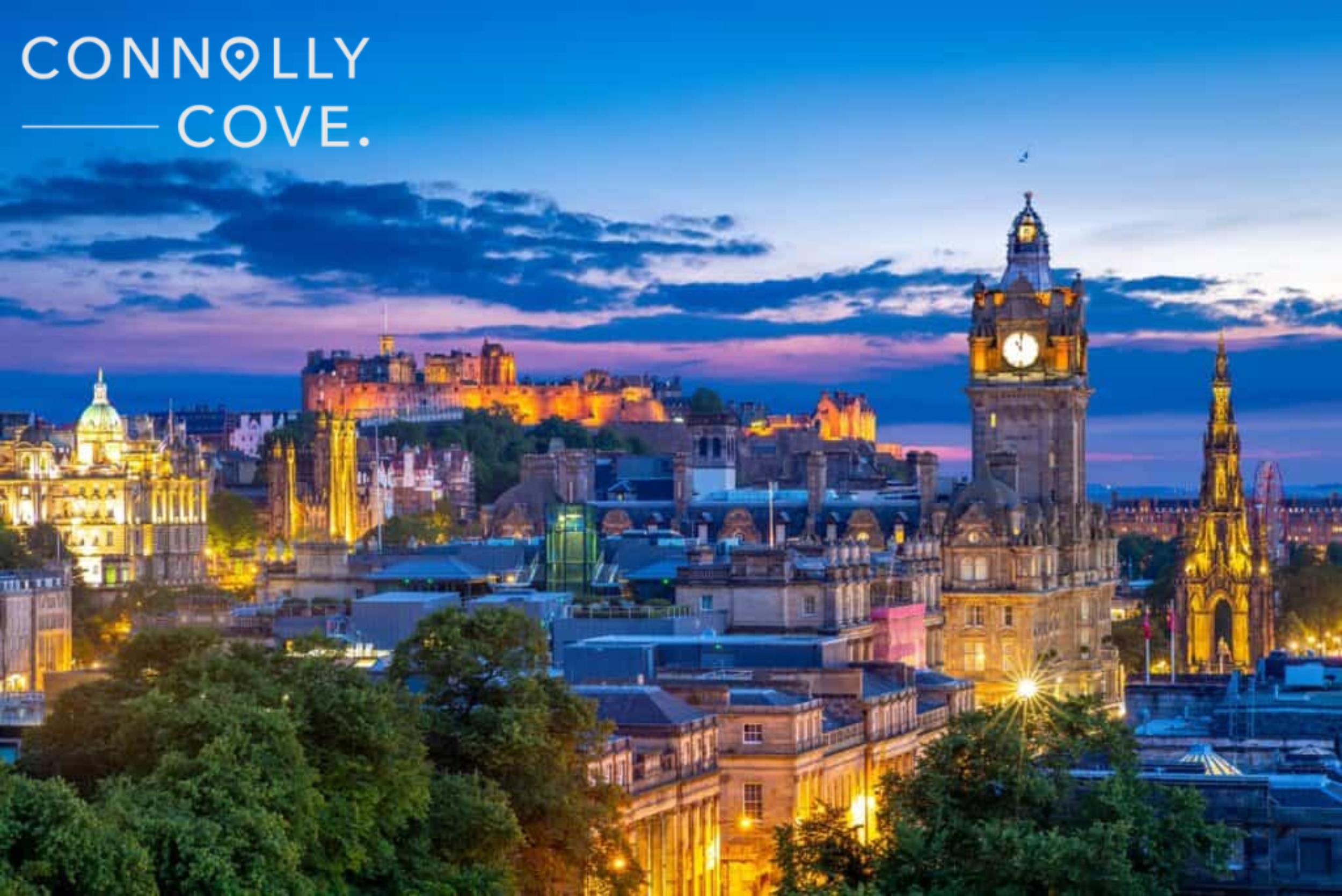 An aerial view of Edinburgh