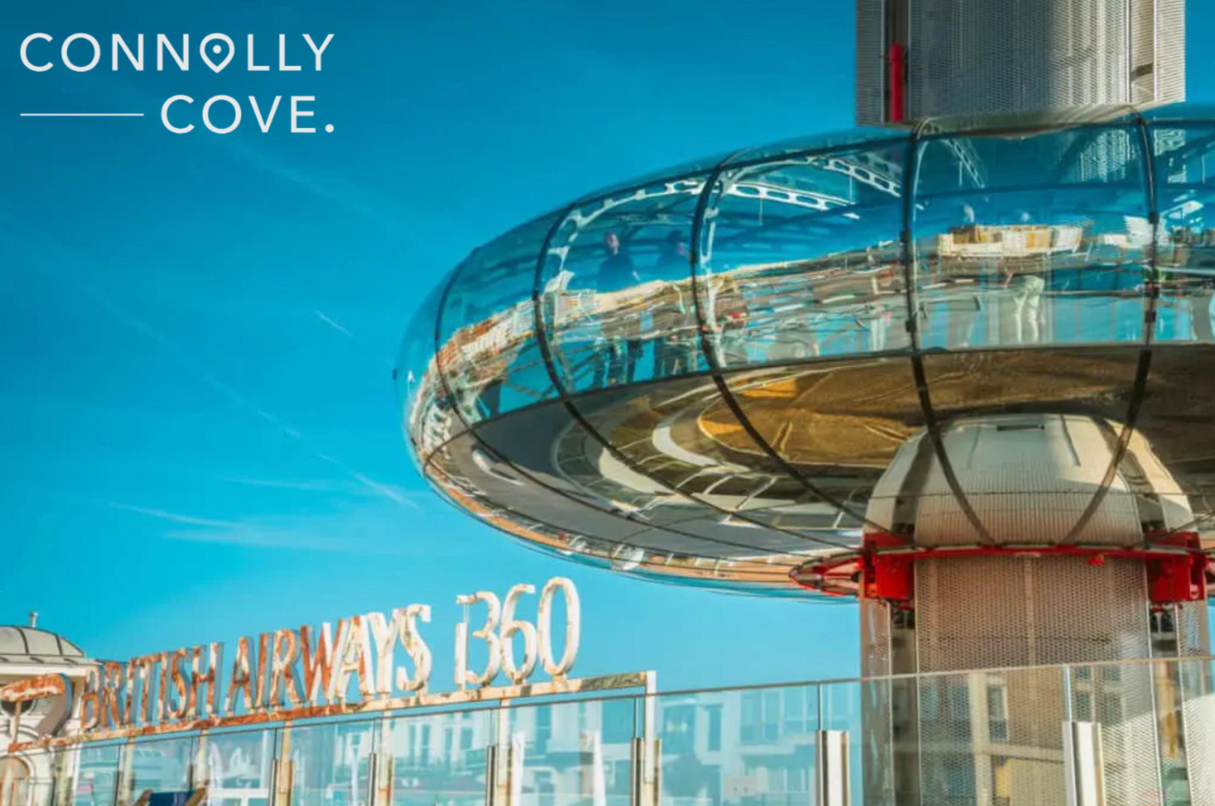 The British Airways i360 skyline tower is the tallest structure on Brighton Pier