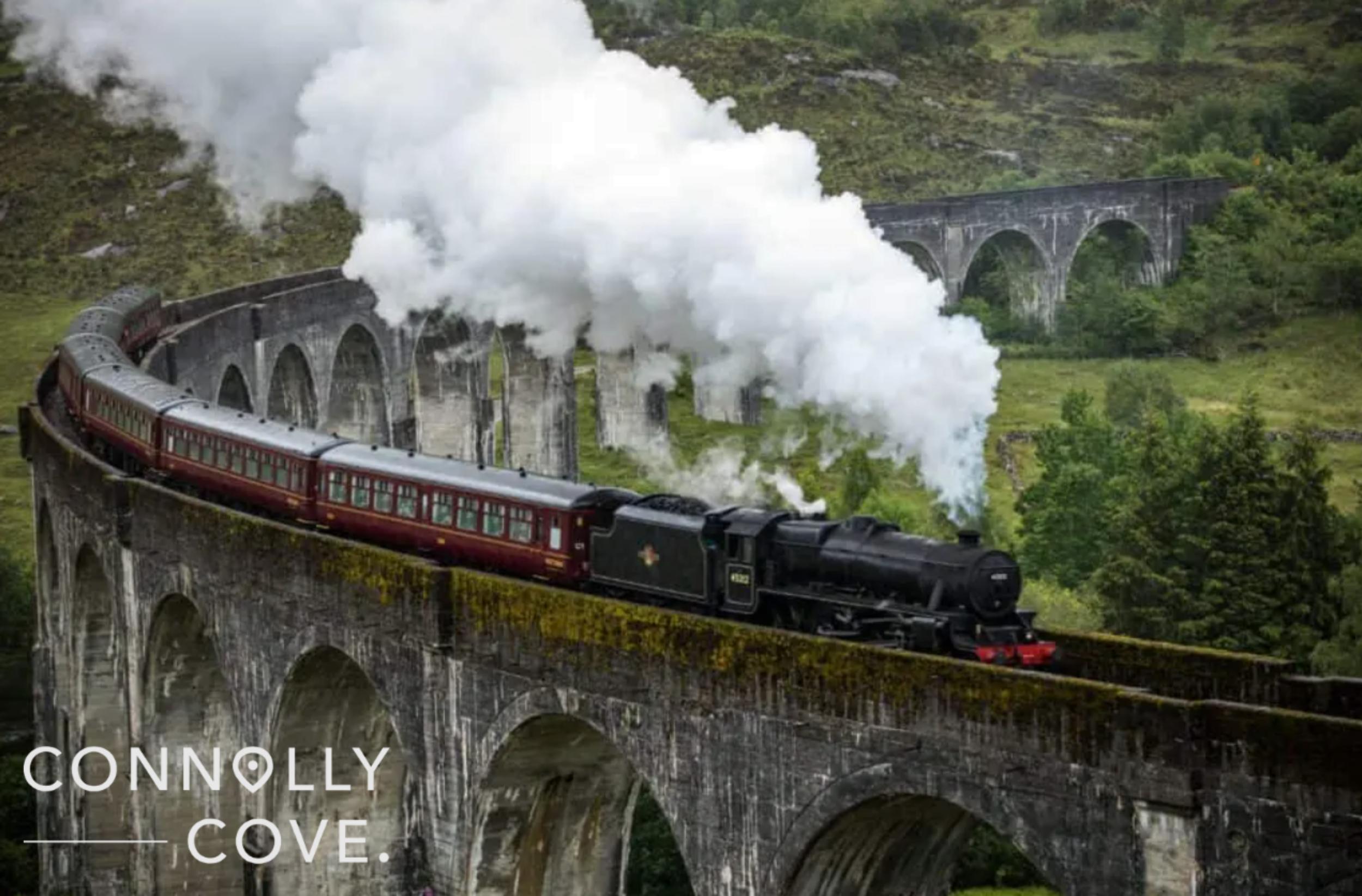 The Hogwarts Express runs between London and King's Cross Station Platform 9