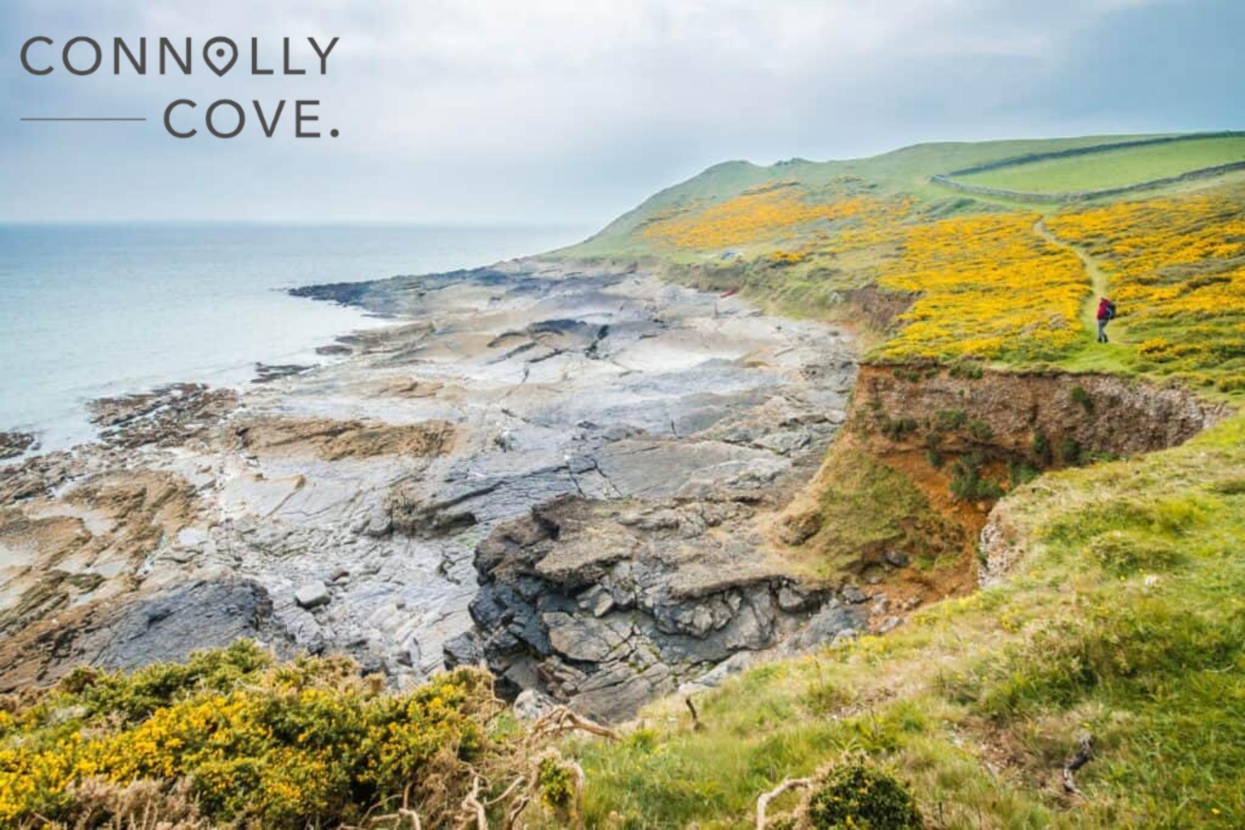 The Coastal Path of the Rocky Sea Shore in Rhossili, Wales