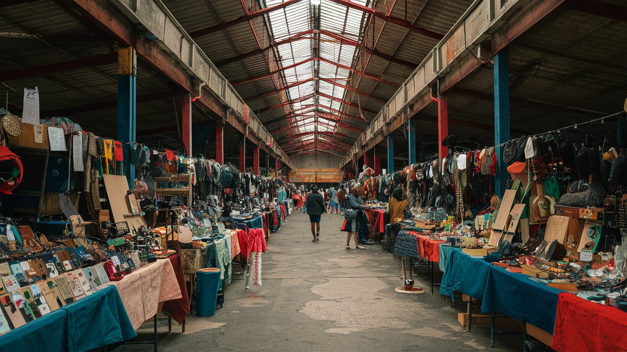 a flea market with no people and just vendors ZcJEiQ2sSB6DuaZRSMscDw qhOpZQMyR3CyWQK49jOgOg