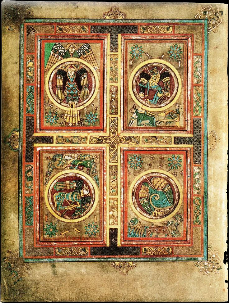 A page containing the four secrets of the book of kells