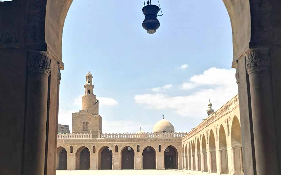 An adorned doorway leading to the courtyard of the ibn tulun mosque