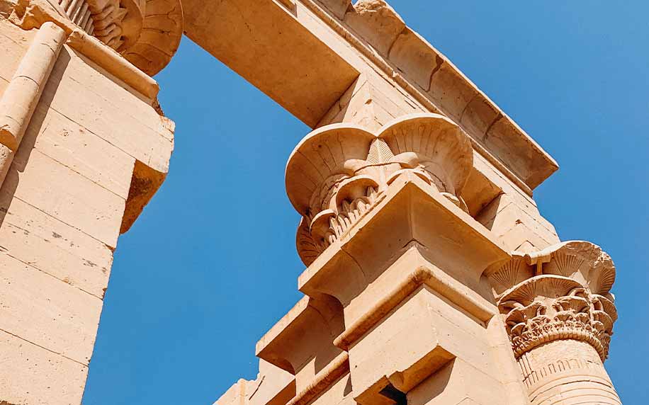 the pillars of the philae temple