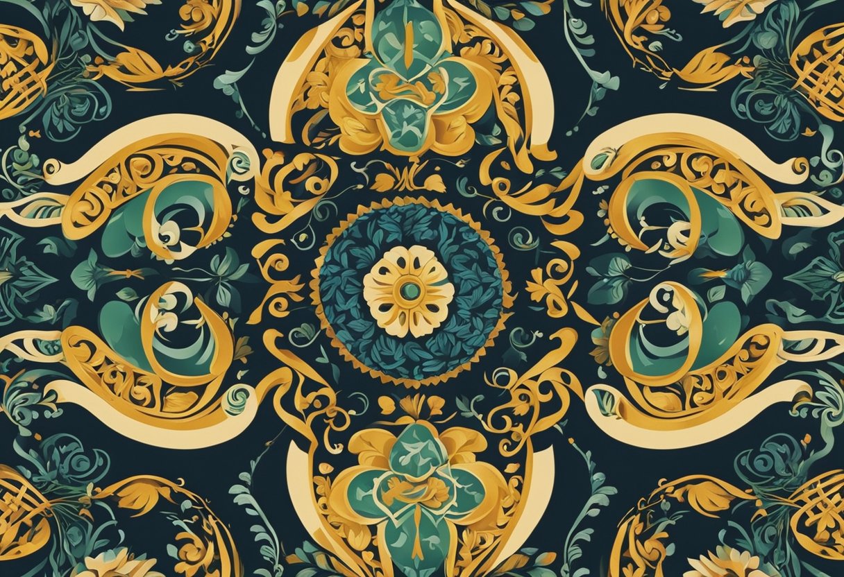 Irish Fashion - A colorful, swirling dance of Irish fashion elements intertwining with folklore motifs, creating a tapestry of tradition and modern design