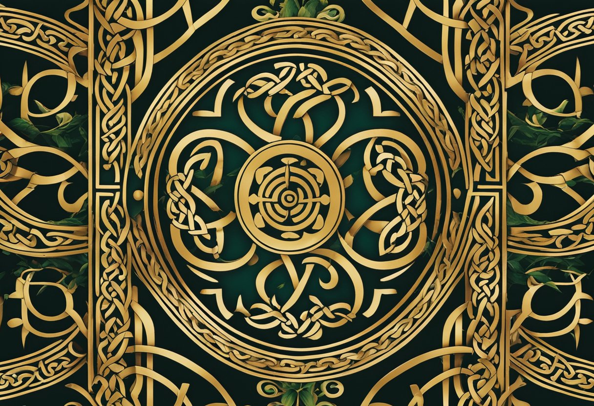 Celtic Patterns - Vibrant Celtic patterns adorn modern clothing, merging tradition with contemporary style. Rich colors and intricate designs create a fashion revolution