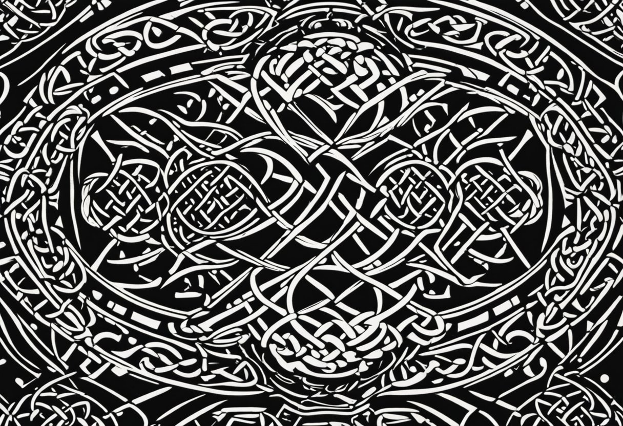 Celtic Patterns - Celtic patterns intertwine on modern clothing, creating a bold and intricate fashion statement