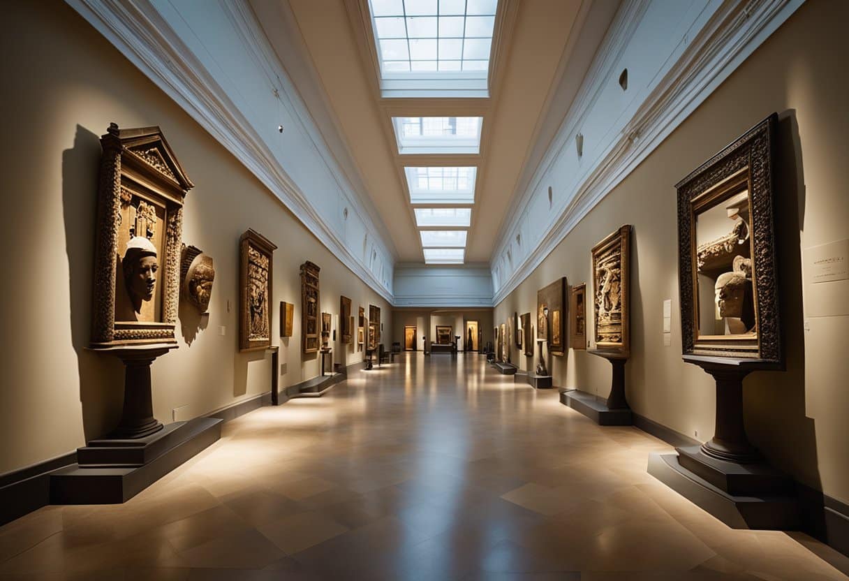 Night at the Museum: Exclusive After-Hours Museum Tours Around the World Unveiled
Museum interiors illuminated with soft, warm lighting. Empty corridors and grand halls filled with ancient artifacts and artwork. A sense of quiet and mystery as the night tour explores the history and culture within