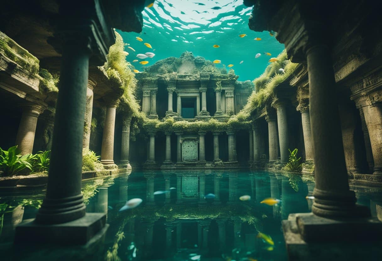 Sunken cities and sculpture parks come to life underwater, with ancient ruins and intricate artworks surrounded by vibrant marine life