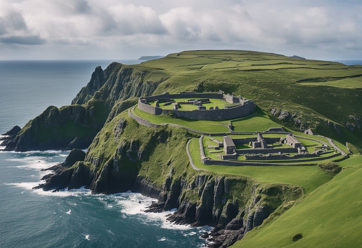 Skellig Michael - A panoramic view of ancient monastic sites, from Skellig Michael to Clonmacnoise, showcasing the architectural heritage of Irish Christianity