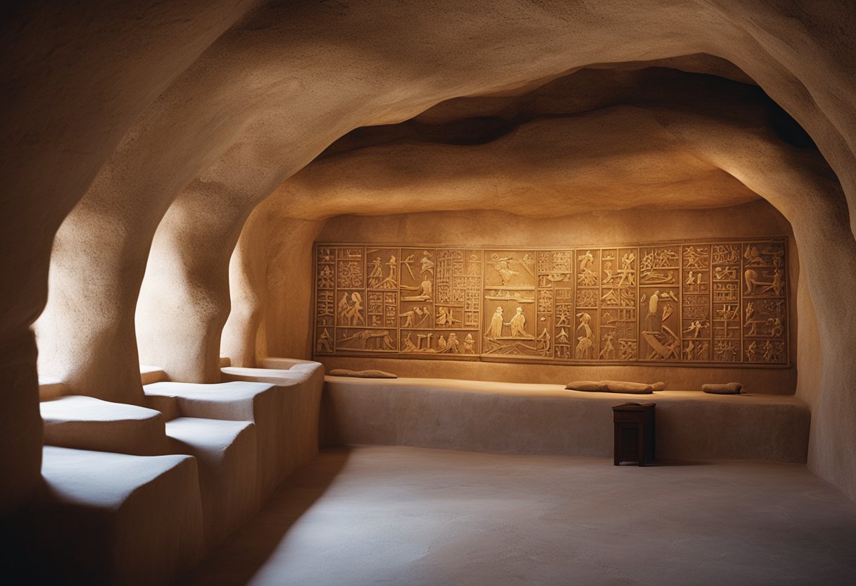 Various cultures' storytelling: cave paintings, oral traditions, hieroglyphics, scrolls, and illuminated manuscripts