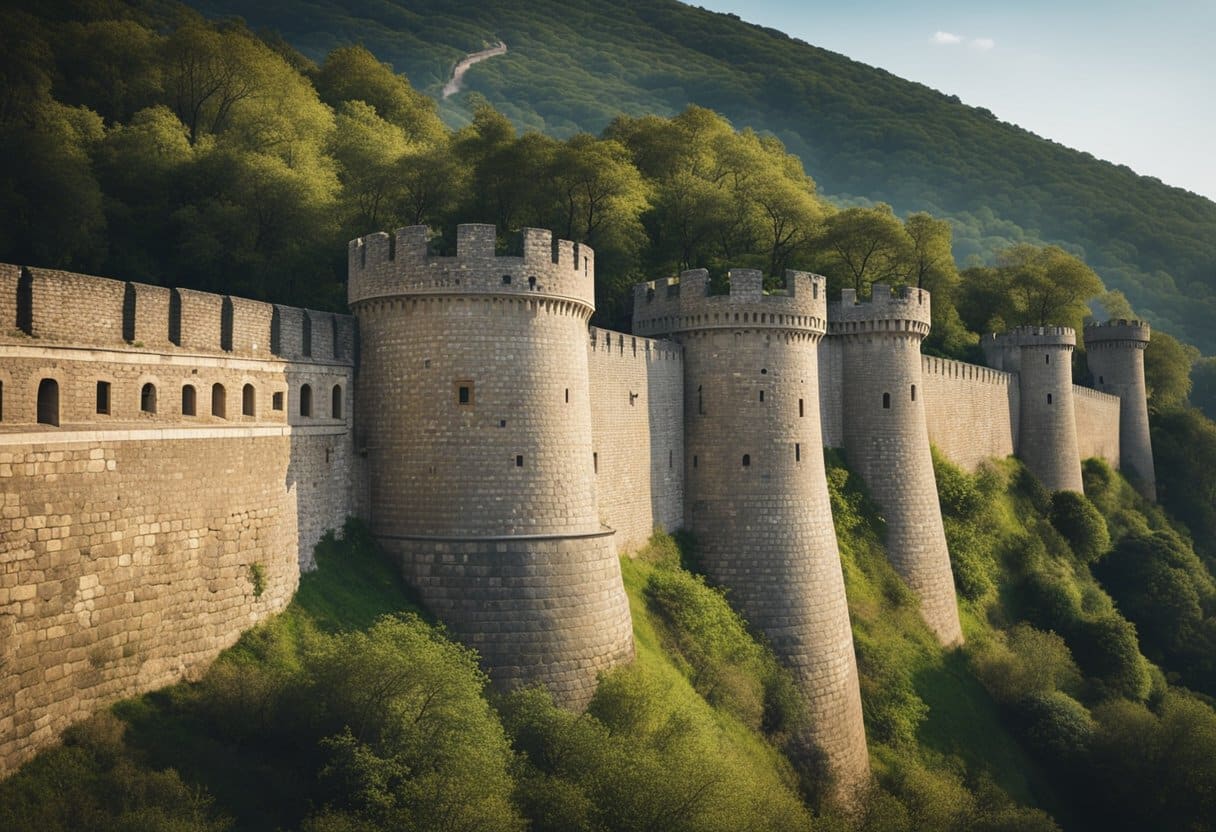 City walls stand tall, adorned with vibrant murals and intricate designs. Tourists marvel at the transformation from defensive fortifications to stunning cultural monuments