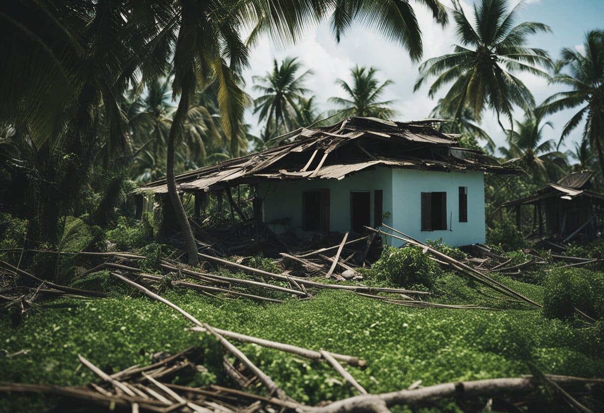 Natural Disasters in Island Nations: Island homes destroyed, crops ruined, and communities displaced after natural disasters