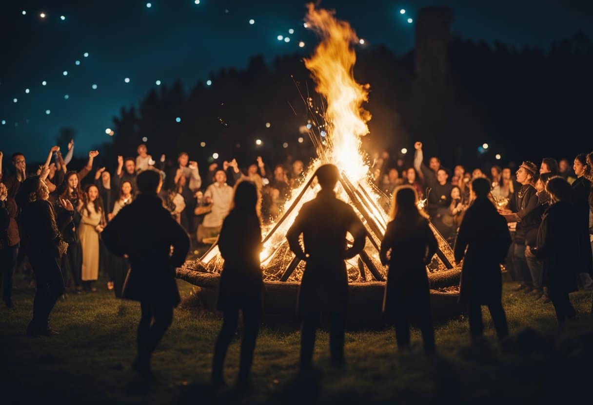 Celtic Festivals: Bonfires and feasting under the stars, with dancers and musicians celebrating the solstice