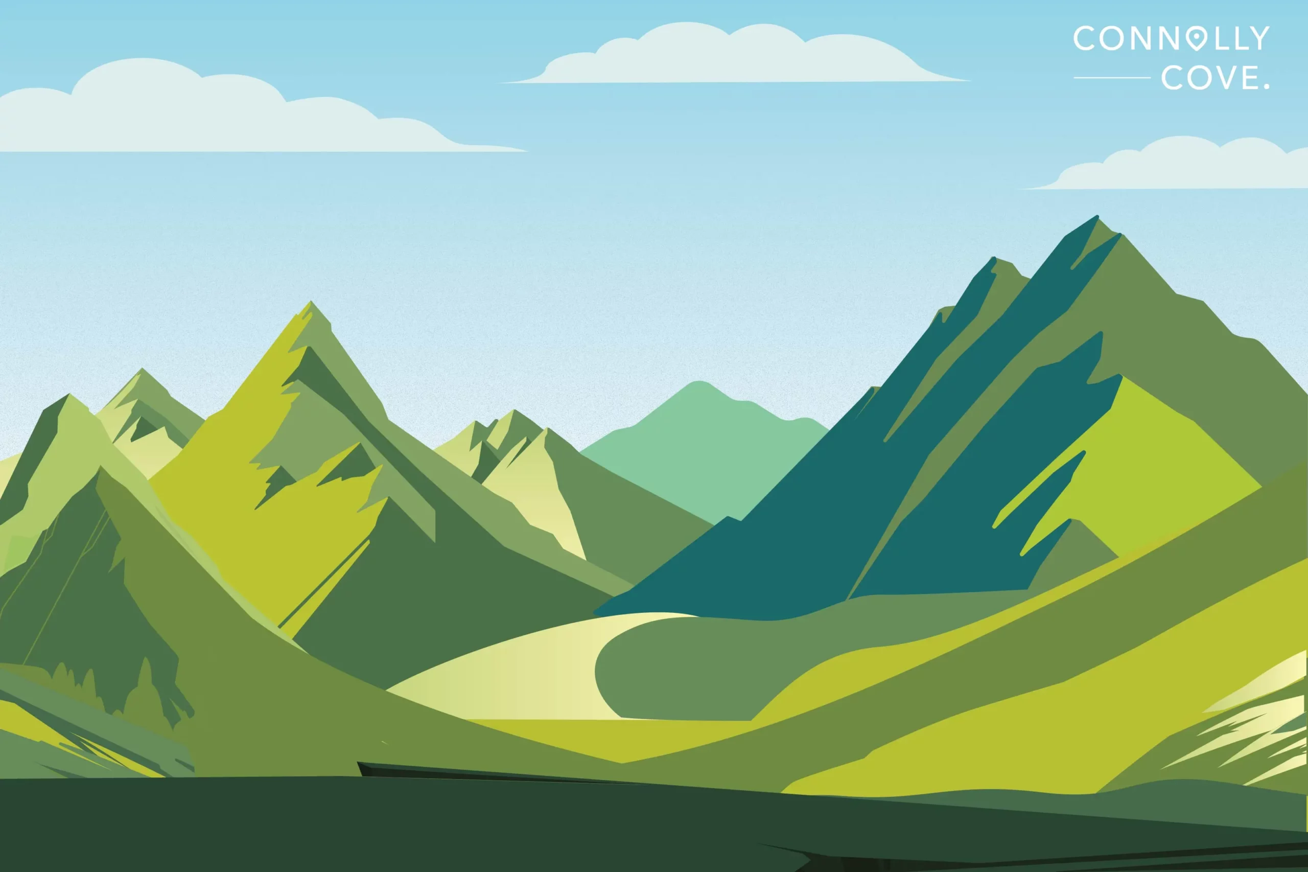 mountains climbing ireland activites illustration