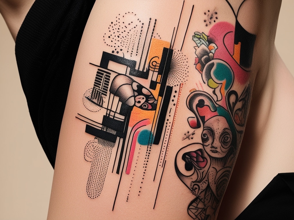 Default A visually striking closeup of a persons intricate tat 1