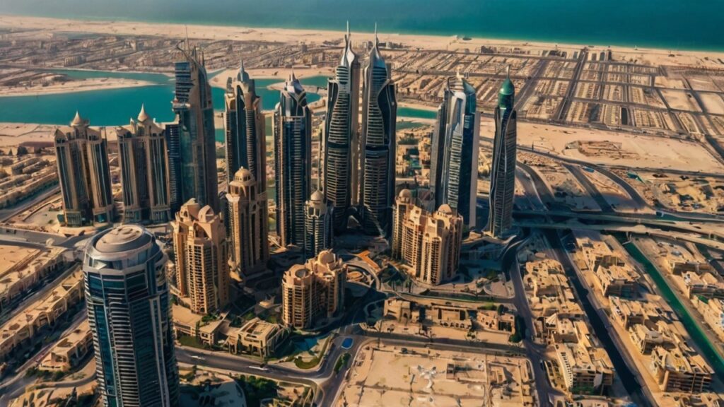 Stock Photography Dubai dont show any people just a bird eye v 3