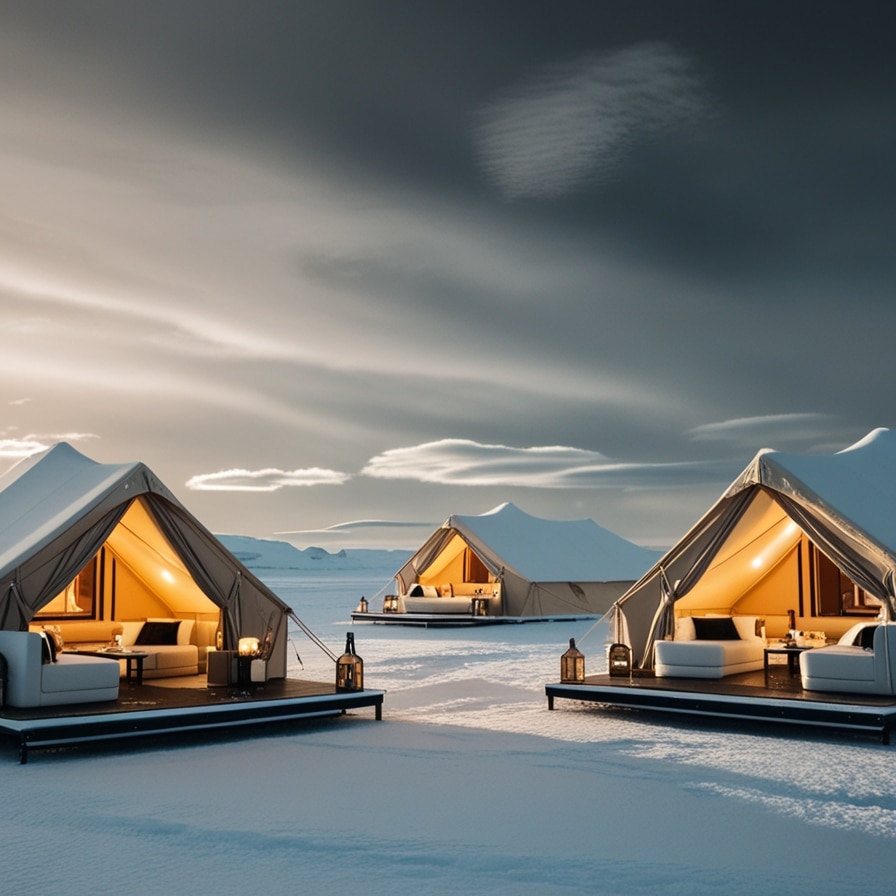 Image showcasing Arctic Glamping: Luxury Meets the Frozen Wilderness