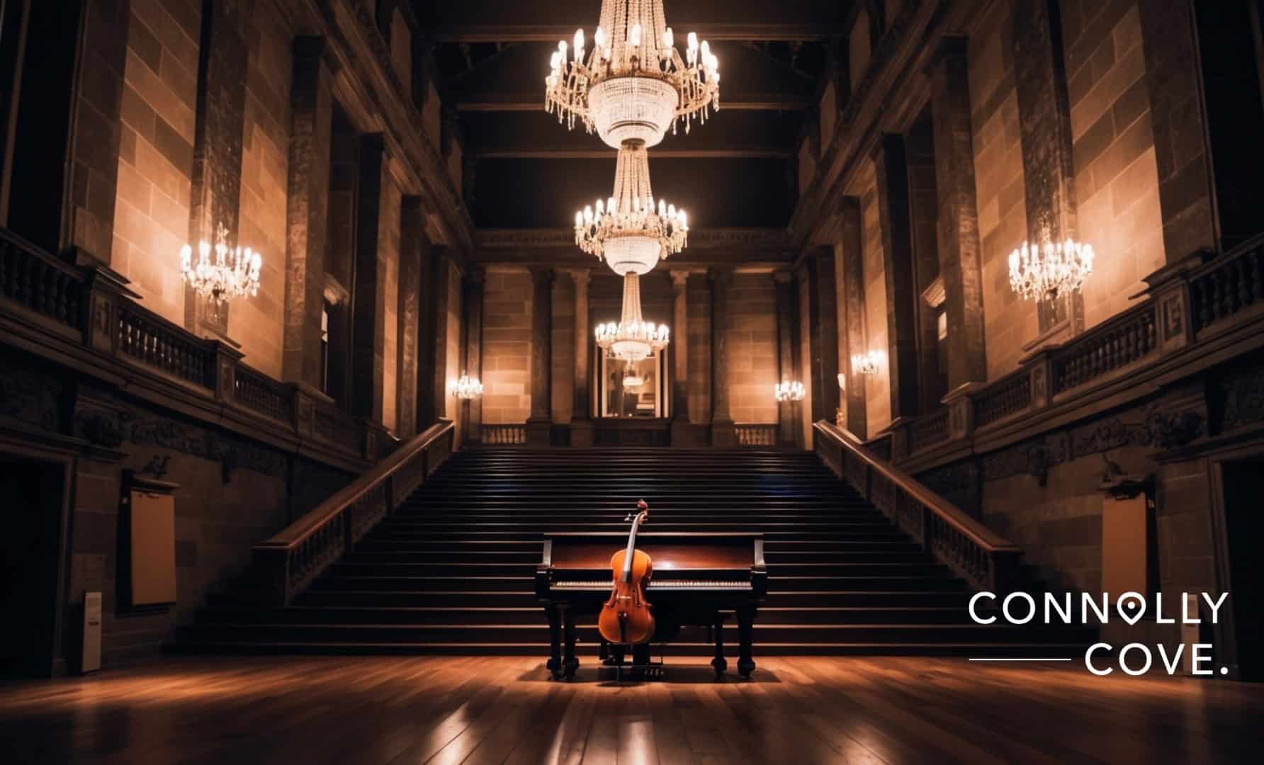 "Collage of Germany's top 5 music museums, showcasing diverse architectural styles and vibrant exhibits dedicated to the country's musical heritage."