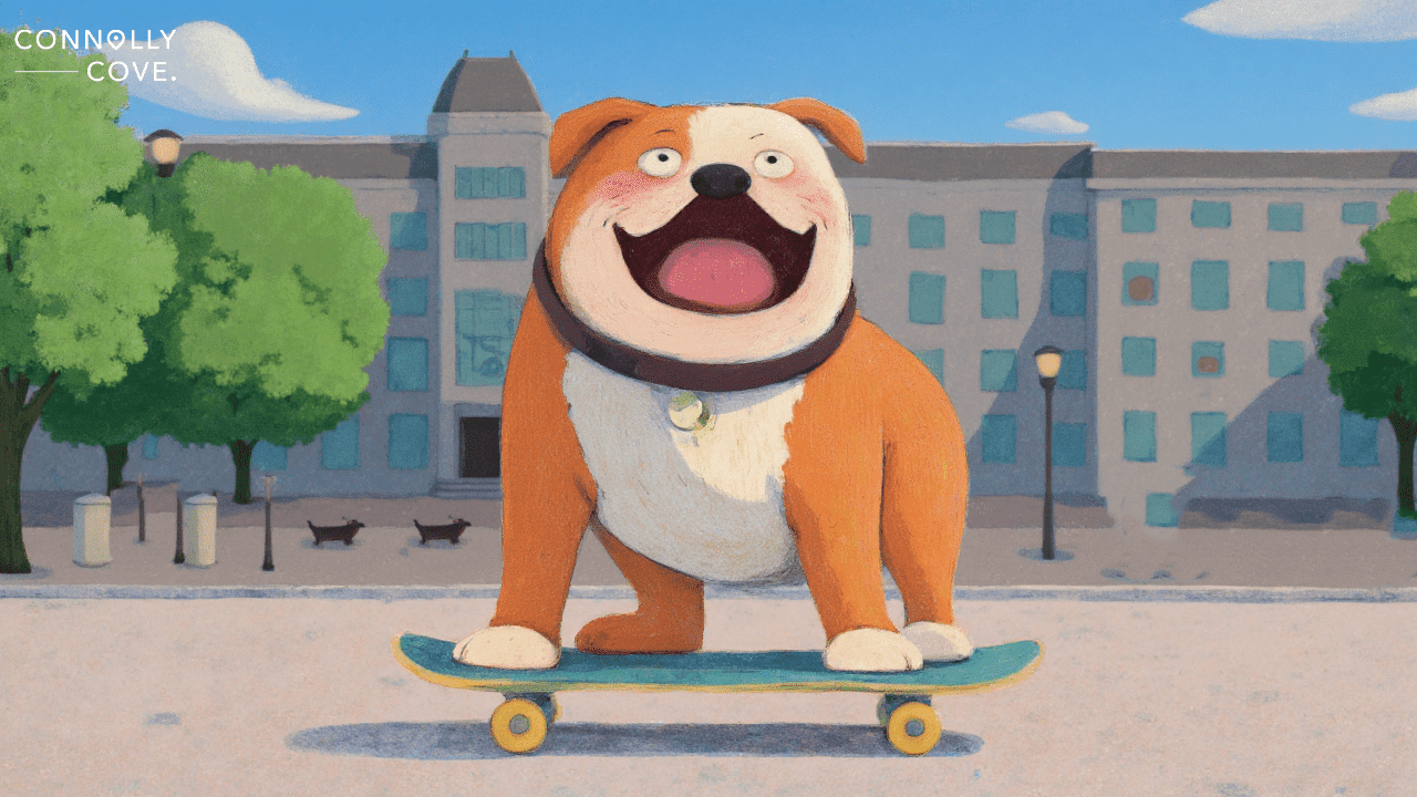 skateboard dog